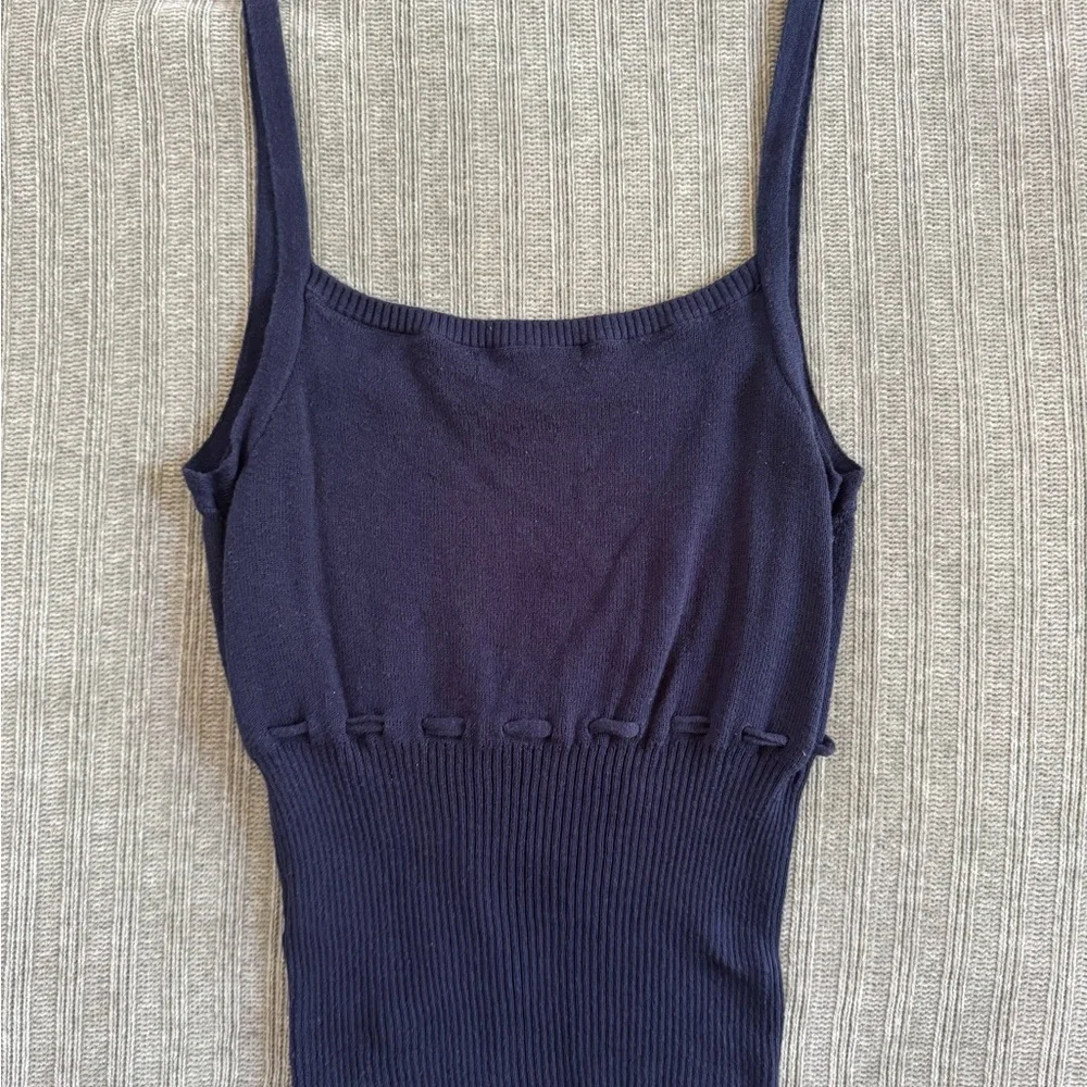 Brandy Melville Navy Blue Tank Top - Picture 2 of 5